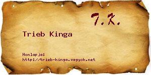 Trieb Kinga névjegykártya